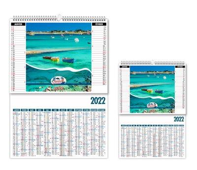 CALENDRIERS- BLOCS- ILLUSTRES PERSONNALISABLES 2022