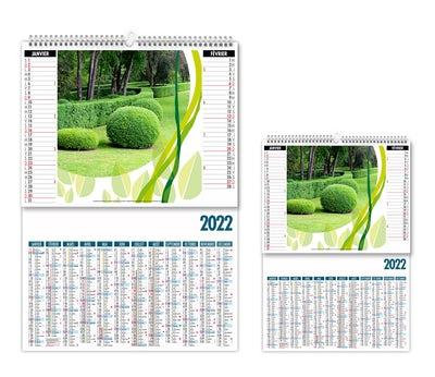 CALENDRIERS- BLOCS- ILLUSTRES PERSONNALISABLES 2022