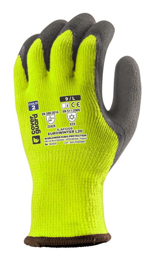 GANTS DE TRAVAIL EUROWINTER L20 PROTECTION THERMIQUE COVERGUARD