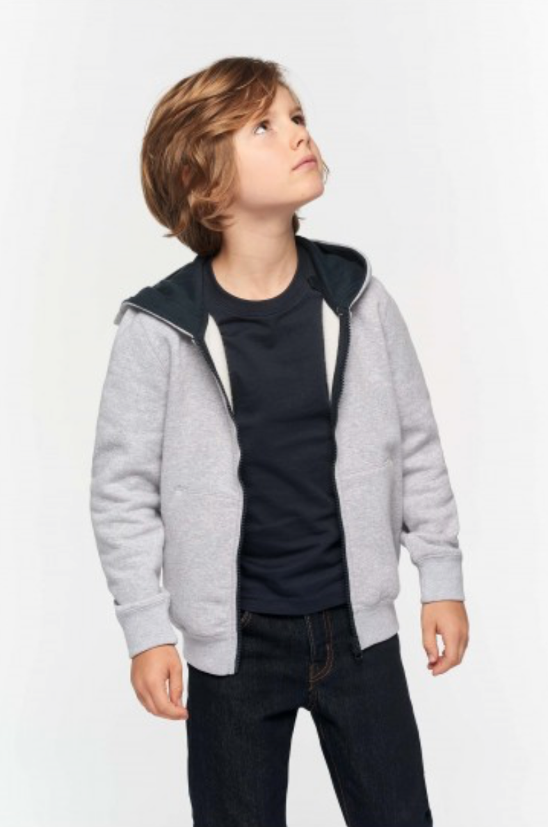 Sweat-shirt zippé capuche enfant - K486