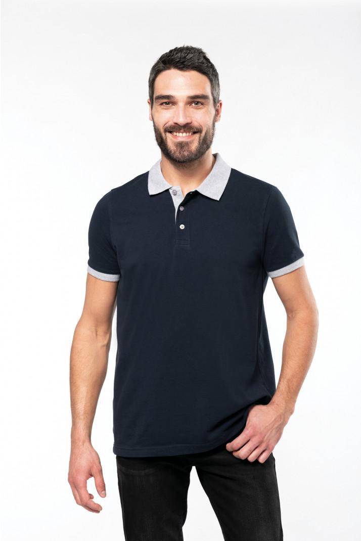 polo homme bicolore, personnalisé, compiègne, thourotte, vêtements, logo