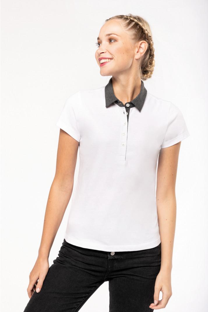 polo femme bicolore, personnalisé, compiègne, thourotte, vêtements, logo