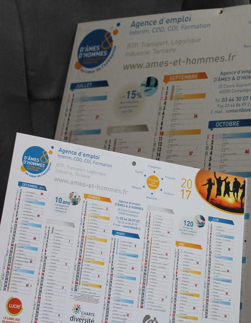 CALENDRIERS-AGENDAS-PERSONNALISATION-COMMUNICATION-OBJETS PUBS-COMPIEGNE-CREIL
