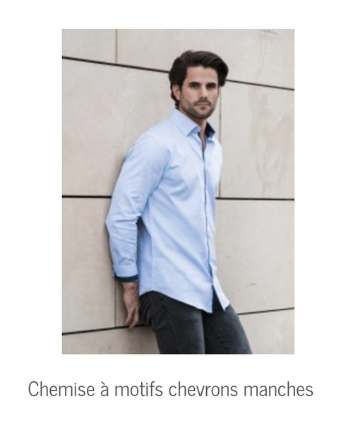 chemise à motifs chevrons