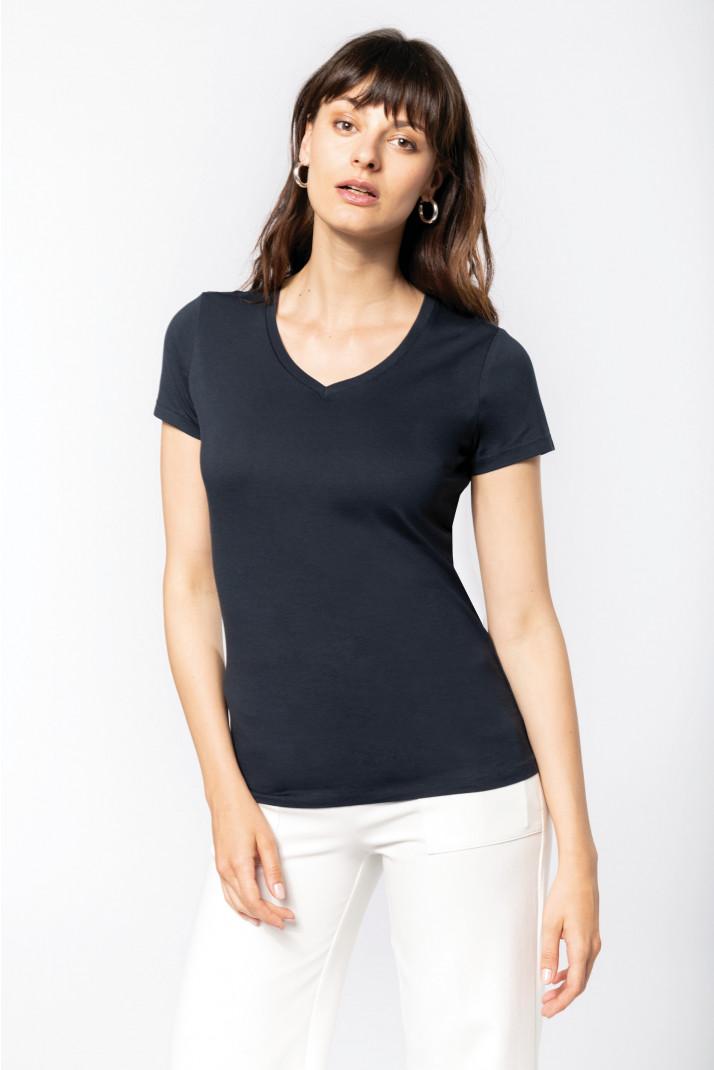 t-shirt femme col v, personnalisé, compiègne, thourotte, vêtements, logo